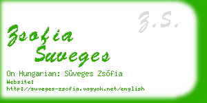 zsofia suveges business card