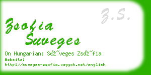zsofia suveges business card